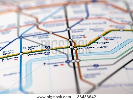 Map Detail With Selective Focus