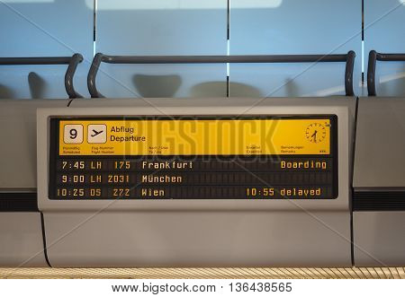 Departure Timetable In Berlin Tegel Airport