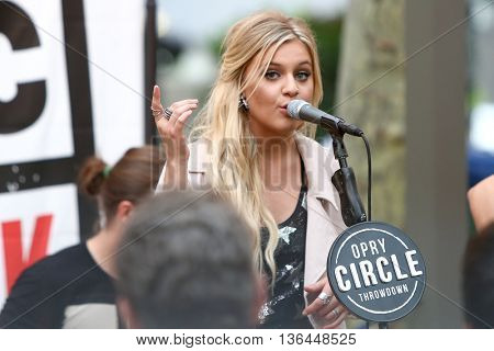 NEW YORK-SEP 9: Singer Kelsea Ballerini performs at Nashville's New Music in New York at the Southwest Porch at Bryant Park on September 9, 2015 in New York City.