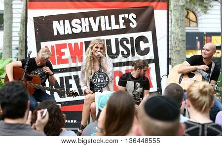 NEW YORK-SEP 9: Singer Kelsea Ballerini performs at Nashville's New Music in New York at the Southwest Porch at Bryant Park on September 9, 2015 in New York City.