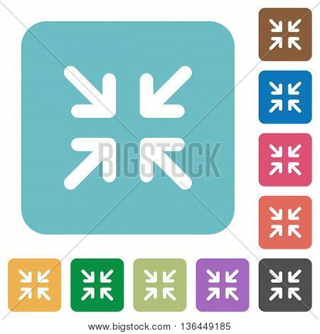 Flat minimize icons on rounded square color backgrounds.