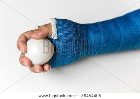 Arm With Blue Cast