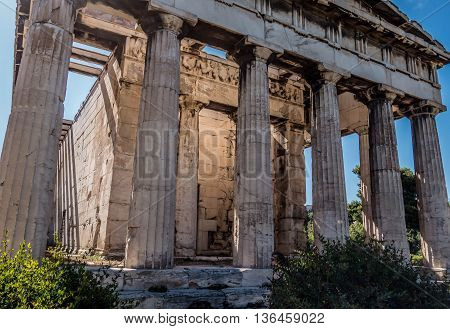 Entrance to the Temple of Hephaestus, Athens, Greece