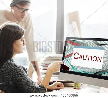 Error Halted System Disconnect Caution Concept 