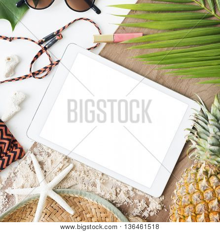 Summer Mockup Copyspace Bikini Sunglasses Concept