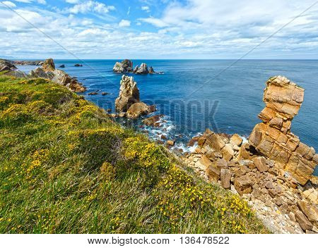 Atlantic Ocean Coastline Near Portio Beach