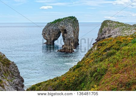 Villahormes Cliffs And Canyon, Spain.