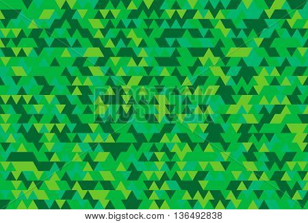 Abstract background of the triangles. The gradation of green. Green hues.