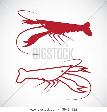 Vector image of an lobster design on white background. Lobster Icon. Vector lobster for your design.