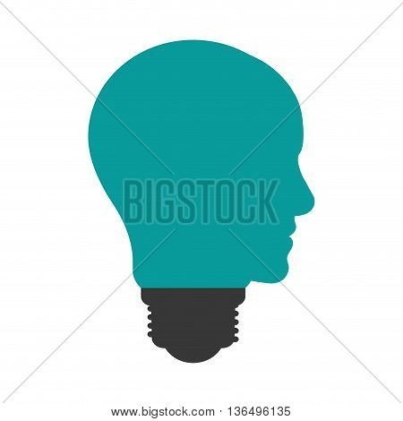 Think and idea concept represented by bulb icon. isolated and flat illustration