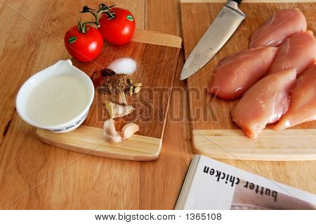 Preparing Butter Chicken, A Traditional Indian Dish