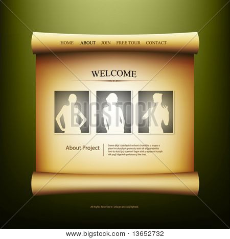 Šablona návrhu webu, vektor.