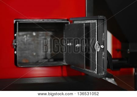 Solid-fuel boiler in the boiler room