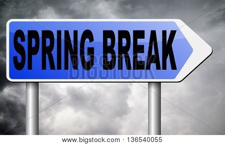 spring break holiday or school vacation   