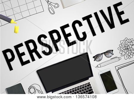 Perspective View Opinion Business Concept