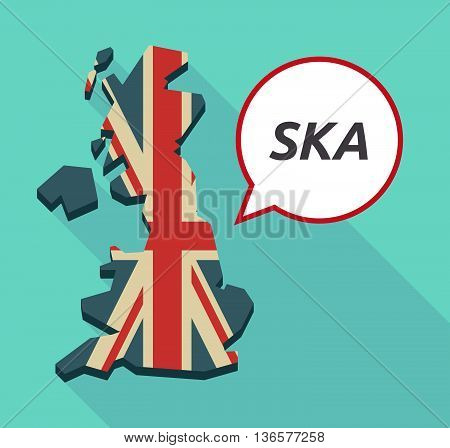 Long Shadow United Kingdom Map With    The Text Ska