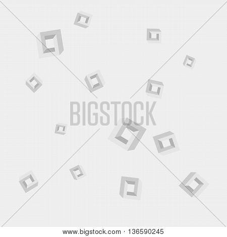 Geometric simple monochrome minimalistic pattern of impossible shapes