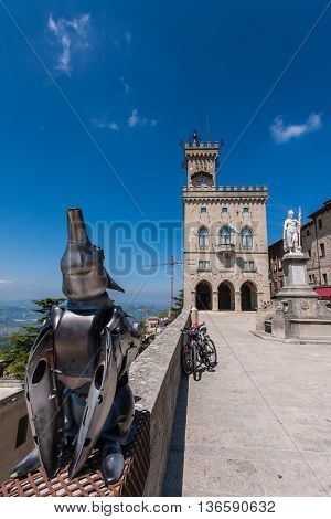 Palazzo Pubblico in San Marino with Arts