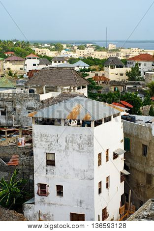Lamu Town On Lamu Island In Kenya.