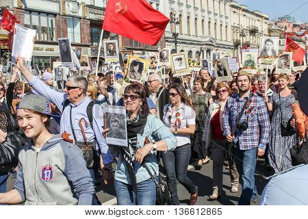St. Petersburg, Russia - 9 May, Action 