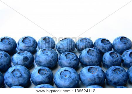 Closeup Of A Bunch Of Fresh And Delicate Blueberries