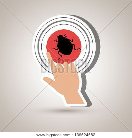 human hand selecting isolated icon design, vector illustration  graphic
