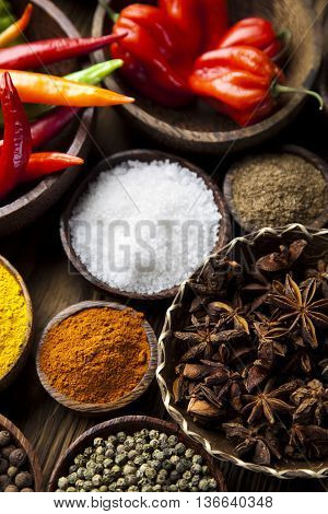 Image Of Exotic Spices Orintal Cuisine Vivid Theme