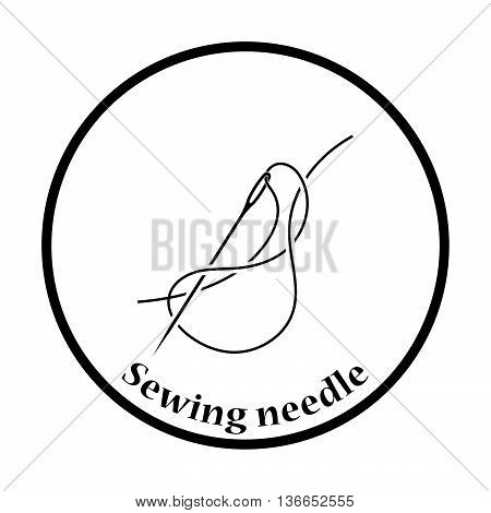 Sewing Needle With Thread Icon