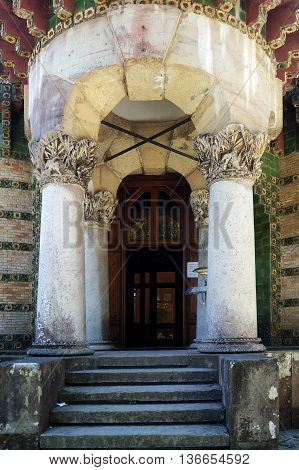 Detail of the El Capricho, Comillas, Cantabria, Spain