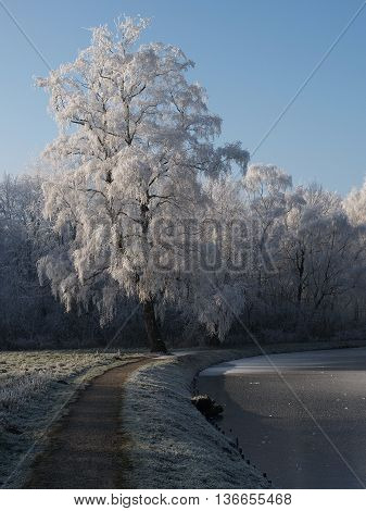 winter at the Castle of raesfeld in germany