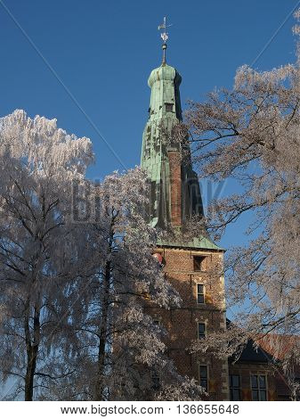 winter at the Castle of raesfeld in germany
