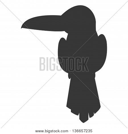 simple flat design toucan silhouette icon vector illustration animal