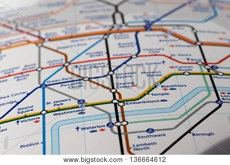 Map Detail With Selective Focus