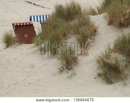 the beach of the german Island borkum