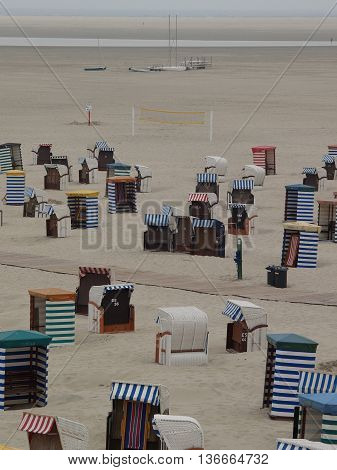 the beach of the german Island borkum