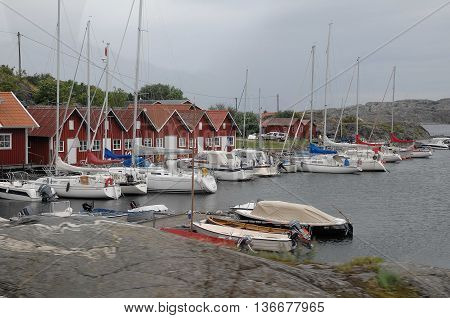 the nice coastline of sweden near gothenburg