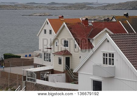 the nice coastline of sweden near gothenburg