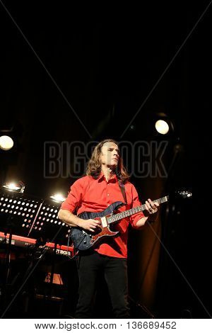 CRACOW POLAND - MARCH 16 2016: Billy Cobham Band live on stage in ICE Cracow Poland
