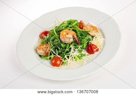 Salad From Eruca And Shrimps