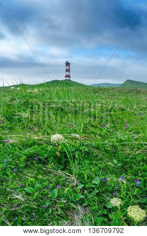 Lighthouse Off Coast Of Island Paramushir, Russia