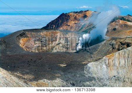 Ebeko  Volcano, Paramushir Island, Kuril Islands, Russia