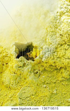Sulfur of Ebeko Volcano Paramushir Island Kuril Islands Russia
