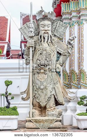 sculpture china dolls at wat pho Bangkok Thailand