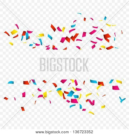 Colorful Confetti isolated on white. Confetti explosion.