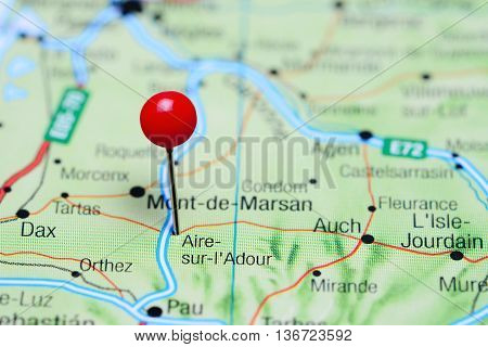 Aire-sur-Adour pinned on a map of France