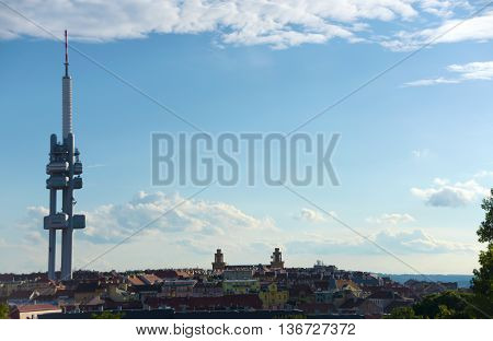 Vinohrady part of Prague in summer time