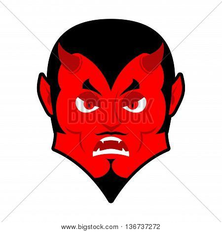 Evil Devil. Angered By Satan. Red Demon Furious. Angry Lucifer. Prince Of Darkness And Underworld. R