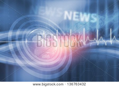 Global Rising Healthcare In World Abstract Background Suitable for Healthcare and Medical News Topic