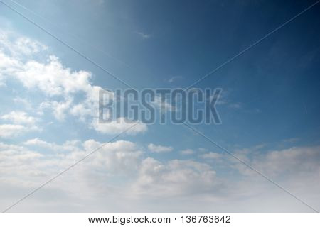 the beautiful celestial landscape with blue sky