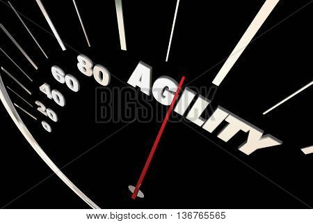 Agility Adaptive Change Ability Speedometer 3d Illustration
